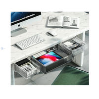 Tiroir auto-adhésif petite Table, 40 cm, de grande capacité, pliable, sous le bureau, support, boîte de rangement pour accessoires de bureau
