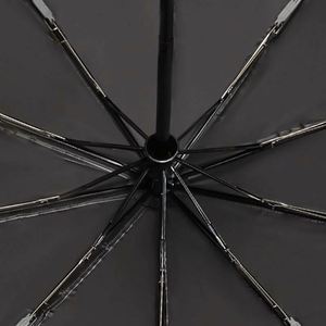 Parapluies de mariage fonctionnels pour l'extérieur avec garantie de satisfaction, parapluie pliable en 3 sections avec crochet pour sac - Product Image 6