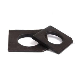 Rondelle biseautée en acier noir, rondelle de blocage carrée biseautée, rondelle de blocage conique carrée pour profilés en U, denture externe fendue - Product Image 2