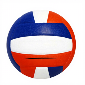 Ballon de volley-ball taille 5, bleu, orange, blanc, motif tourbillon, en PU, style standard pour adultes, prix usine - Product Image 3