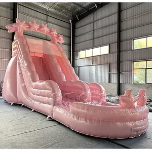 China Langko Inflatables modern star pink glitter water slides inflatable for kids and adults