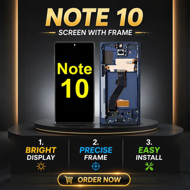 High OLED Display Touch Screen Digitizer with Frame for Note10 Mobile Phone Parts Replacement 6.3 1 Year Warranty