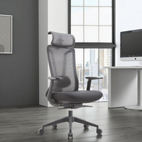 Chaise de bureau de direction de luxe respirante en maille spéciale, double couche tissée, dossier profilé, réglage complet, appui-tête souple