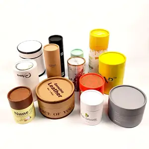 Custom Logos Kartonnen Papier Cmyk Luxe Ronde Gift Cilinder Buis Doos Verpakking