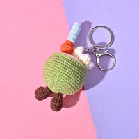 Handgemaakte gehaakte kokoswaterbeker sleutelhanger schattig amigurumi fruitpop hanger rugzak accessoires groothandel 2026