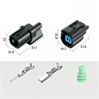 Connecteur mâle étanche en cuivre 6181-0803 à 1 broche pour capteur de cliquetis automobile, compatible avec faisceau de câbles 6189-0591 pour avertisseur sonore de détonation
