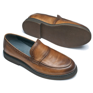 Chaussures habillées en cuir véritable de haute qualité pour hommes, marron et noir, design personnalisé, vente en gros pour la <span class=keywords><strong>saison</strong></span> automne-hiver - Product Image 4