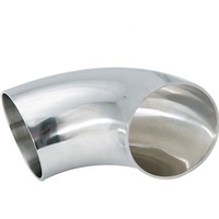 Coude de tuyauterie en acier inoxydable forgé et soudé de 38,1 mm (1,5'') en acier inoxydable sanitaire SS304 de haute qualité, coudé à 45 degrés pour soudage