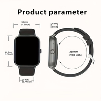SENBONO ZL54CJ Montre Connectée Carrée Appel BT Fréquence Cardiaque Mode Sport Suivi d'Activité Étanche pour Hommes IOS Android