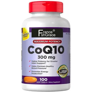 Augmente la fonction cognitive 100 Softgels Co Vitamines de Q-10 qualité Le complément alimentaire ralentit les effets du vieillissement