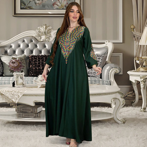 Xqy500136 per il medio oriente musulmano moda colore abito abito ricamato arabo abbigliamento femminile - Product Image 5