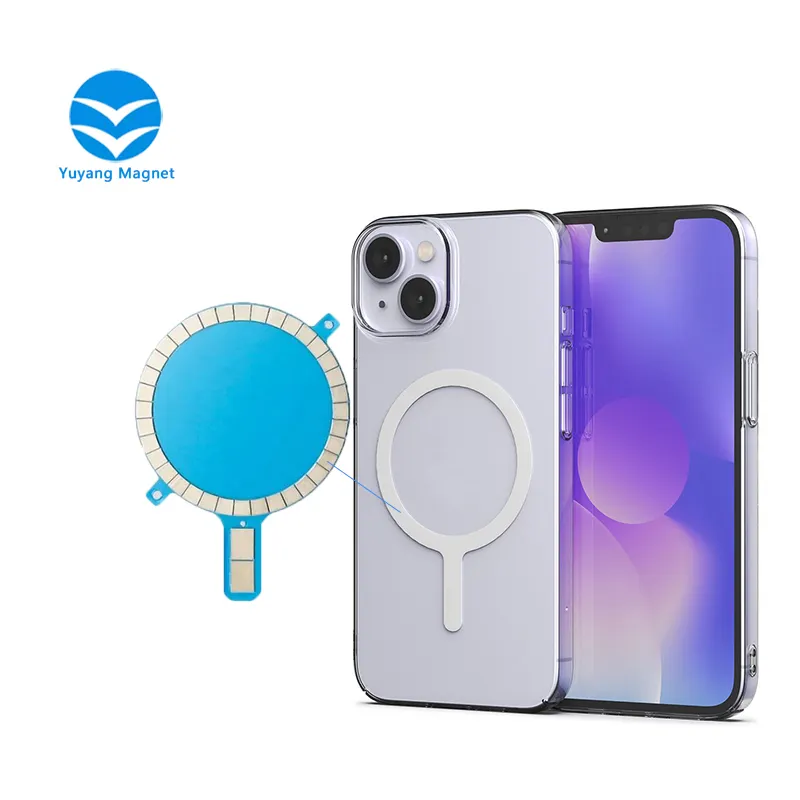 Yuyang Magnet Strong Magnetic Force Shelled Magsaf Magnet Use on Mobile Phone Case Achieve Wireless Charger Phone Magnet