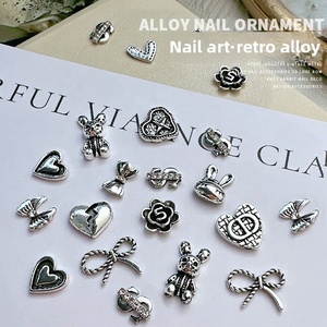 Paso Sico Nouveaux accessoires de nail art 3D rétro tendance style Instagram, <span class=keywords><strong>strass</strong></span> pour ongles mignons en forme de lapin, cœur et fleur - Product Image 4