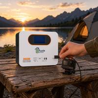 Station d'alimentation portable tout-en-un 640Wh 300W avec batterie LiFePO4, générateur solaire à onde sinusoïdale pure avec sorties AC, DC et USB Type-C