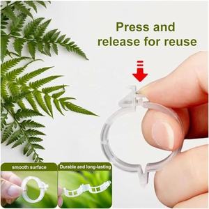 Clips <span class=keywords><strong>de</strong></span> support <span class=keywords><strong>de</strong></span> jardin en PVC blanc/noir, petits, durables, anti-UV, garantie 3 ans pour tomates, poivrons, vignes, treillis suspendus, agriculture - Product Image 3