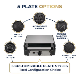 Máquinas para Hacer Waffles Eléctricas de Gran Potencia, Directas de Fábrica, con Revestimiento Antiadherente, Sin Humo, para Interiores, BSCI 2025 - Product Image 4