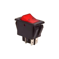 Interrupteur à bascule 6 broches marche/arrêt 10A 250VAC / 16A 125VAC, en plastique noir, à fixation sur panneau, pour bateau, appareils électroménagers et automobile