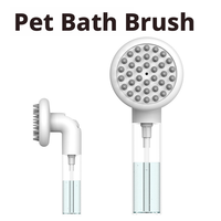 Brosse de bain pour animaux de compagnie avec distributeur de savon, poils en silicone doux pour masser, brosse à shampooing pour le toilettage pour chats et chiens