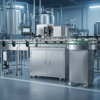 Machine mobile de remplissage et de scellage de bière artisanale 4-en-1, remplisseuse isobare automatique avec purge CO2 pour bouteilles en verre afin de garantir le goût de la bière