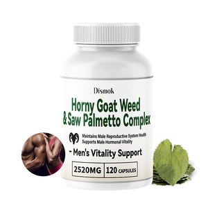 Suplemen Herbal Alami Dismok Ekstrak Saw Palmetto Kapsul Lunak untuk Pertumbuhan Rambut Kesehatan Prostat dan Saluran Kemih Pria - Product Image 1