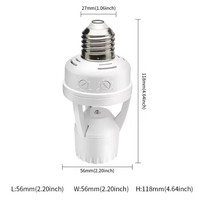 Douille de Lampe E27, Adaptateur à Détection de Mouvement Infrarouge PIR à 360 Degrés, Support d'Ampoule Intelligent, Interrupteur AC 85-265V