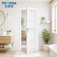 Puerta Batiente de Doble Acristalamiento Resistente para Baño, Apta para Hogares y Hoteles