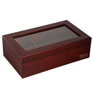 Exquisite Handmade Recyclable Pine <b>Wood</b> MDF Custom Storage Gift Rectangle Packaging Luxury 6-slot Tea <b>Box</b> Hinge Lid DS Brand - Product Image 2