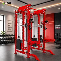 SK Factory Direct Máquina Smith de entrenamiento funcional con doble pila de pesas y crossover de cables, OEM ODM, equipo de gimnasio al por mayor, set profesional para gimnasio