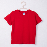 Haute qualité100 % coton 210gsm poids lourd enfants t-shirts LOGO personnalisé blanc surdimensionné manches col rond hommes t-shirts Solidpattern