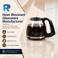 Carafe de rechange en verre borosilicate de haute qualité pour cafetière Oster 5 tasses, style américain, écologique, 750 ml, vente en gros usine