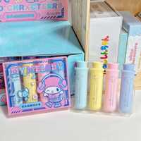 Série de peintures de dessins animés Guangbo, lot de 4 stylos surligneurs, boîte de stylos fluorescents multifonctionnels à haute esthétique pour la peinture et le marquage