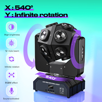 RGBW 4 en 1 Football LED Faisceau Tête Mobile Lumière Effet De Scène Éclairage DMX512 Son Actif pour Fête De Noël DJ Disco Mariage