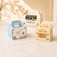 Boîtes à gâteaux multi-tailles avec logo personnalisé, emballages pour desserts, boîtes à pâtisserie portables pour emporter