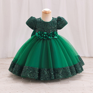 <span class=keywords><strong>Vestido</strong></span> de lentejuelas para niña, fiesta de Navidad de Año Nuevo, <span class=keywords><strong>vestido</strong></span> de princesa con lazo de flores para bebé, fiesta de cumpleaños para niños, <span class=keywords><strong>vestido</strong></span> de comunión con lentejuelas - Product Image 3