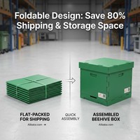 Boîte de Rangement pour Abeilles en Plastique PP 100% - Boîte de Rangement pour Abeilles - Coroplast Durable Anti-UV - Feuille Creuse en PP pour l'Apiculture