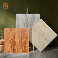 Baldosa de Porcelana de Piedra Travertino 400x400, Moderna y Clásica, Precio Económico de Fábrica China, Baldosa de Cerámica para Pared y Suelo