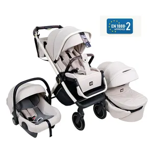 Best price 3 in 1 baby stroller / big baby carriage stroller / baby pram popular in poland