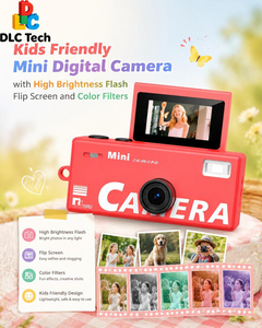 DLC LK030 Caméra numérique portable au format pouce avec filtre rétro et lampe flash pour vlog <span class=keywords><strong>de</strong></span> voyage et accessoire <span class=keywords><strong>de</strong></span> mode - Product Image 3
