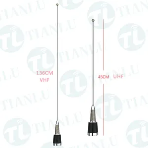 เสาอากาศแบบพกพาที่มีฐาน631สำหรับแส้สแตนเลส VHF NMO เสาอากาศแบบสปริง