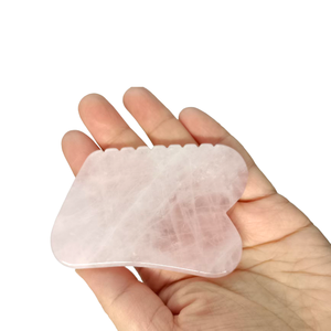 เครื่องมือกัวซาคริสตัลโรสควอตซ์พร้อมหวีสำหรับนวดหน้า ต่อต้านริ้วรอย บำรุงผิว ช่วยระบายน้ำเหลือง - Product Image 5