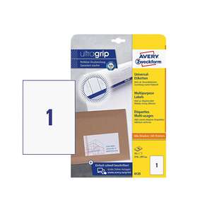 เอเวอรี่ zweckform ยูนิเวอร์แซล-etiketen 6125 210x297มม. weilex 10 stück - Product Image 2