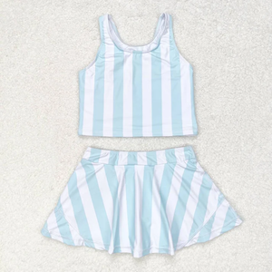 Ropa de Bebé al por Mayor, Camiseta sin Mangas, Faldas, Pantalones Cortos, Conjunto de Ropa de Yoga para Niñas, Ropa de Boutique para Hermanas - Product Image 5