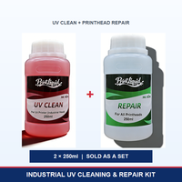 Kit de nettoyage et de réparation pour tête d'impression industrielle PrinthLiquid 250 ml UV et solution de nettoyage pour tête d'impression 250 ml