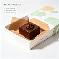 Boîte cadeau en papier blanc personnalisée pour desserts, accepte les commandes d'échantillons, boîte recyclable pour l'emballage de gâteaux et de chocolats