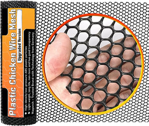 Clôture de poulet en plastique <span class=keywords><strong>noir</strong></span>, 1 m, fil de clôture Hexagonal pour le jardinage, clôture de volaille résistant aux UV - Product Image 3