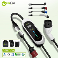Chargeur de voiture électrique intelligent 3 en 1 portable 22KW pour voitures électriques 6A-32A Type 2 EVSE avec prises de courant interchangeables TUV CB CE