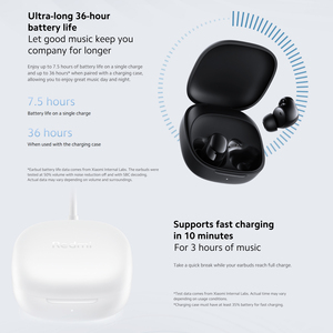 Originales para Xiaomi Redmi <span class=keywords><strong>Buds</strong></span> 6 Play con Reducción de Ruido IA, 36 Horas de Batería, BT5.<span class=keywords><strong>4</strong></span>, Control Táctil e Impermeabilidad IPX4 - Product Image 4
