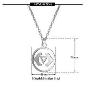 Yoga 7 Chakra Collar Chakra Símbolo Energía Equilibrio Colgante Plexo Solar Chakra Collar Chapado en Oro - Product Image 4