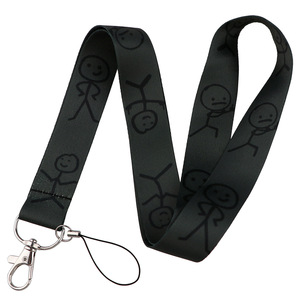 Wowei Porte-badge et porte-clés à cordon tour de cou avec motif <span class=keywords><strong>dessin</strong></span> de personnage caricatural amusant, motif oiseau qui tourne et <span class=keywords><strong>doigt</strong></span> <span class=keywords><strong>d</strong></span>'<span class=keywords><strong>honneur</strong></span> - Product Image 5