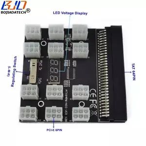 12x12V PCIE 6pin Nữ kết nối Breakout Board Adapter cho HP 1200W 1000W 750W sever PSU cung cấp điện